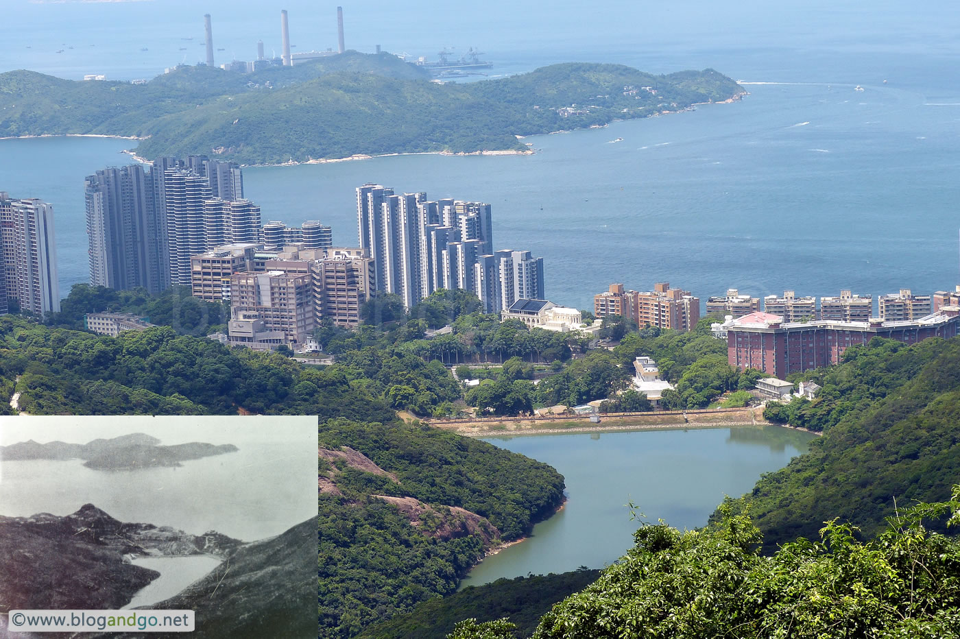 Pok Fu Lam Reservoir from the Peak (11 Aug, 2013)